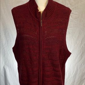 CJ Banks zip front sweater vest size 2x